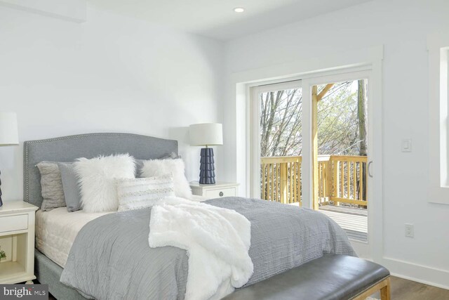 424 Taylor St NW Unit B, Washington, DC 20011 - bedroom featuring access to exterior and wood finished floors