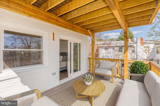 424 Taylor St NW Unit B, Washington, DC 20011 - deck with an outdoor hangout area