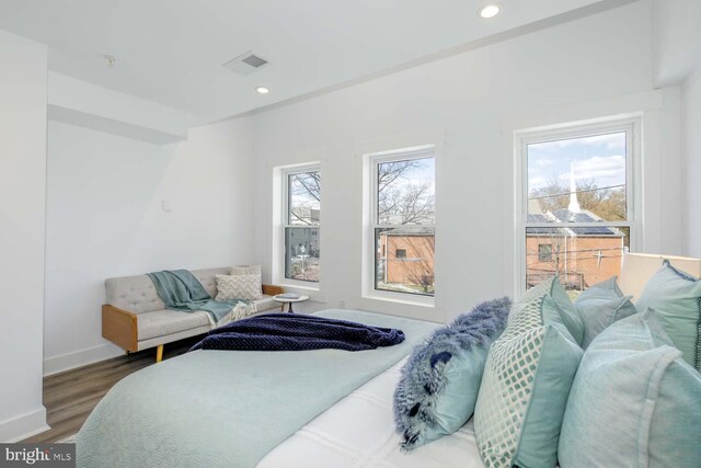 424 Taylor St NW Unit B, Washington, DC 20011 - bedroom featuring wood finished floors and recessed lighting