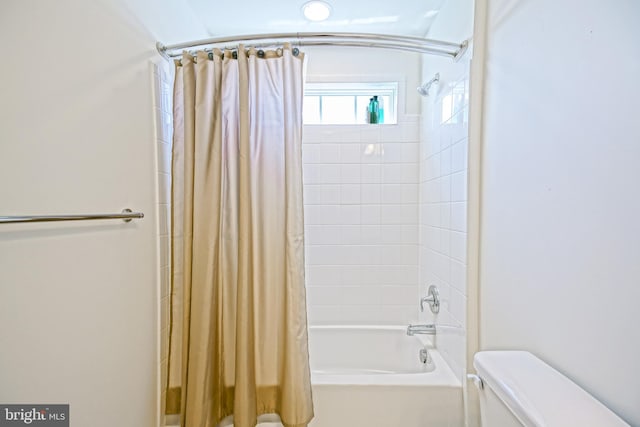 11454 Maull Rd, Lewes, DE 19958 - full bathroom with toilet and shower / bath combination with curtain