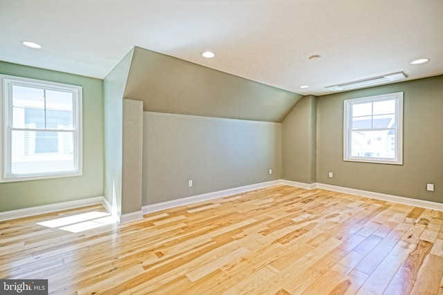 11454 Maull Rd, Lewes, DE 19958 - additional living space featuring light wood-style floors, recessed lighting, and lofted ceiling