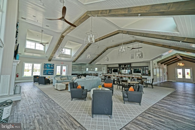 11454 Maull Rd, Lewes, DE 19958 - building lobby featuring high vaulted ceiling and beam ceiling