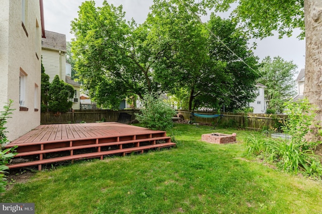 2416 Whitby Rd, Havertown, PA 19083 - fenced backyard with a wooden deck