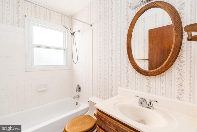 116 Longview Dr, Newark, DE 19711 - full bath featuring shower / bath combination, vanity, and wallpapered walls