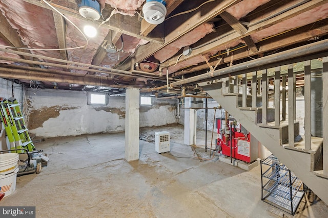 39 E 2nd Ave, Runnemede, NJ 08078 - basement featuring stairs and a heating unit