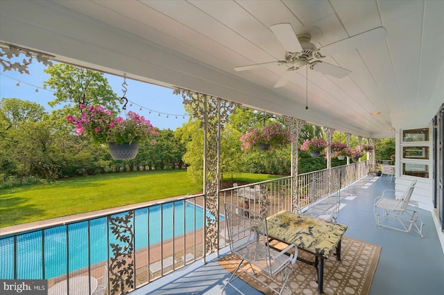1304 Summit Dr, Bellefonte, PA 16823 - view of patio with ceiling fan