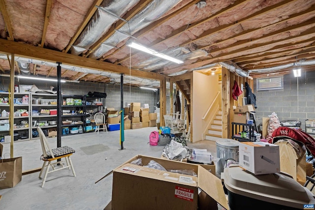 82 Peterson Pl, Fishersville, VA 22939 - unfinished basement with stairway
