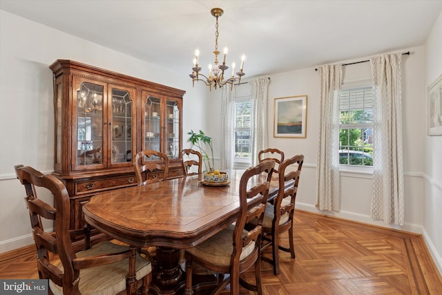 1417 Dorset Ln, Wynnewood, PA 19096 - dining space featuring a chandelier and healthy amount of natural light