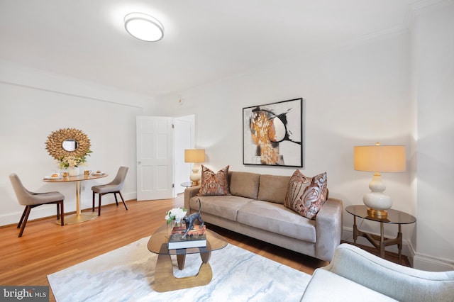 1915 16th St NW Unit 203, Washington, DC 20009 - living room with wood finished floors and crown molding