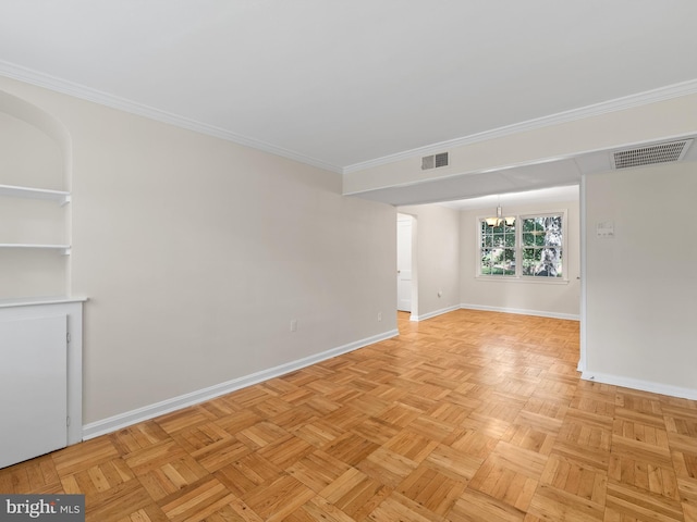 1515 Belle View Blvd Unit A1, Alexandria, VA 22307 - empty room with a chandelier and crown molding