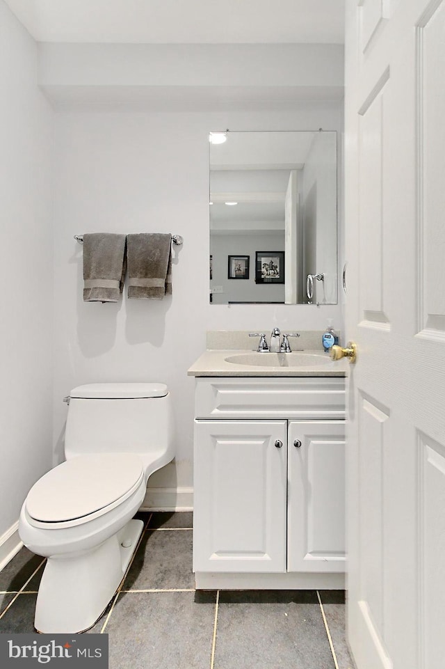 3132 Holmes Run Rd, Falls Church, VA 22042 - half bath with vanity and tile patterned floors