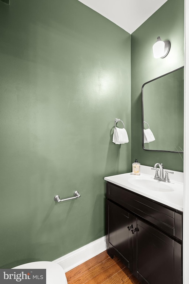 4620 4th St NW, Washington, DC 20011 - half bath featuring wood finished floors and vanity