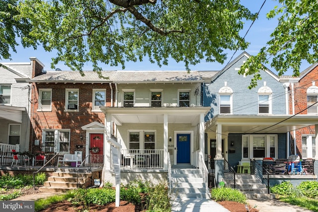 4620 4th St NW, Washington, DC 20011 - townhome / multi-family property featuring covered porch and brick siding