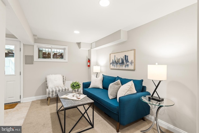 4620 4th St NW, Washington, DC 20011 - living area featuring baseboards and recessed lighting