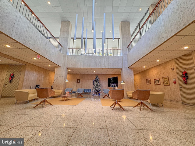 1435 4th St SW Unit B815, Washington, DC 20024 - common area featuring a high ceiling and wooden walls
