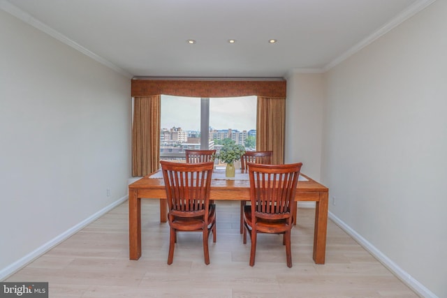 1435 4th St SW Unit B815, Washington, DC 20024 - dining area featuring ornamental molding, recessed lighting, and light wood-style flooring