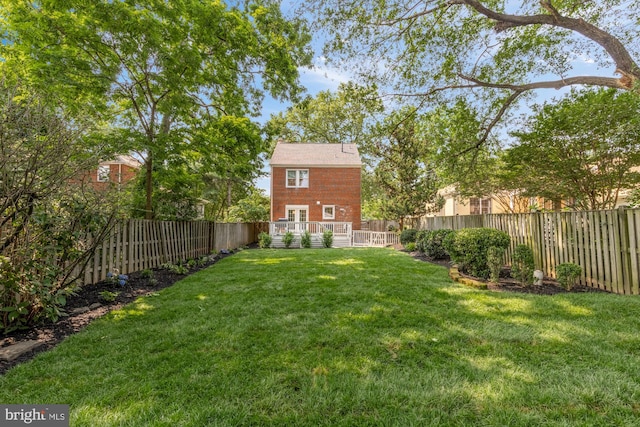 110 E Nelson Ave, Alexandria, VA 22301 - fenced backyard with a wooden deck