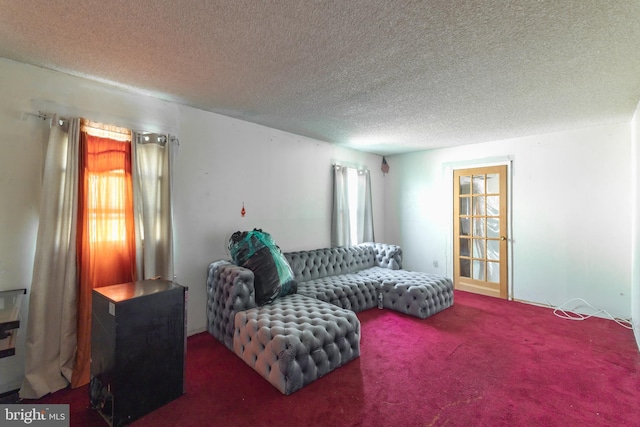 18 Bendix Ln, Willingboro, NJ 08046 - living room with carpet and a textured ceiling