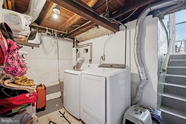 325 Beecher Ave, Cheltenham, PA 19012 - laundry area featuring washing machine and clothes dryer