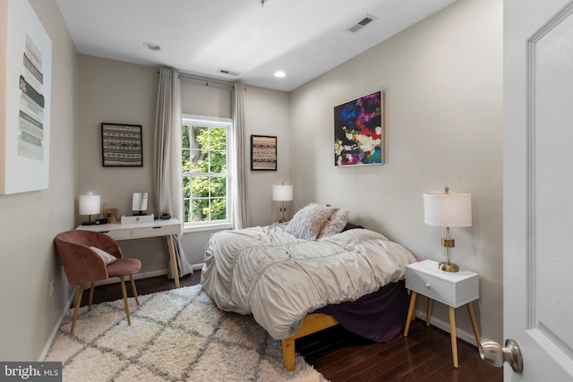 1778 W St SE, Washington, DC 20020 - bedroom featuring wood finished floors, recessed lighting, and an office area