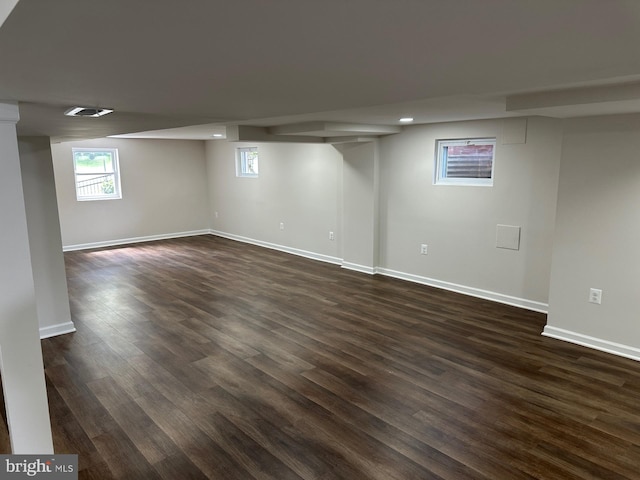 6087 8th Pl N, Arlington, VA 22205 - basement with dark wood-style floors and plenty of natural light