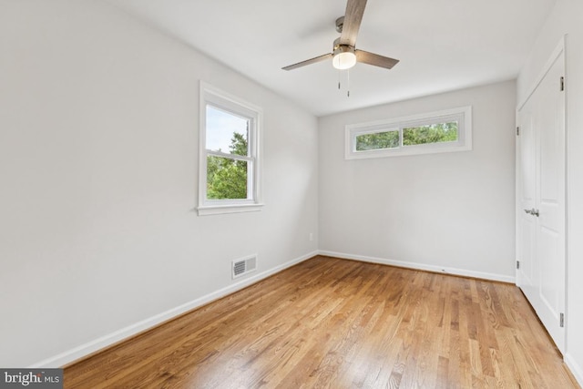6087 8th Pl N, Arlington, VA 22205 - unfurnished bedroom featuring light wood-style floors and ceiling fan