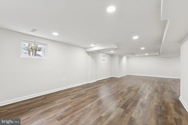 6087 8th Pl N, Arlington, VA 22205 - below grade area featuring recessed lighting and dark wood finished floors