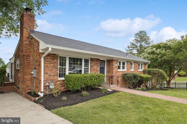 6087 8th Pl N, Arlington, VA 22205 - view of front of house featuring a chimney and brick siding