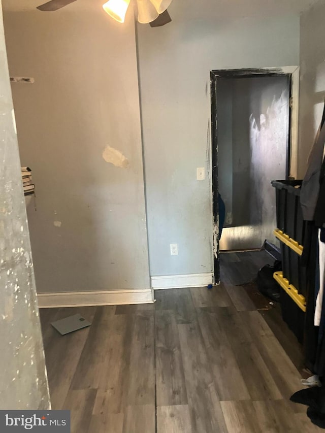 2118 S Shields St, Philadelphia, PA 19142 - bedroom with wood finished floors and a ceiling fan