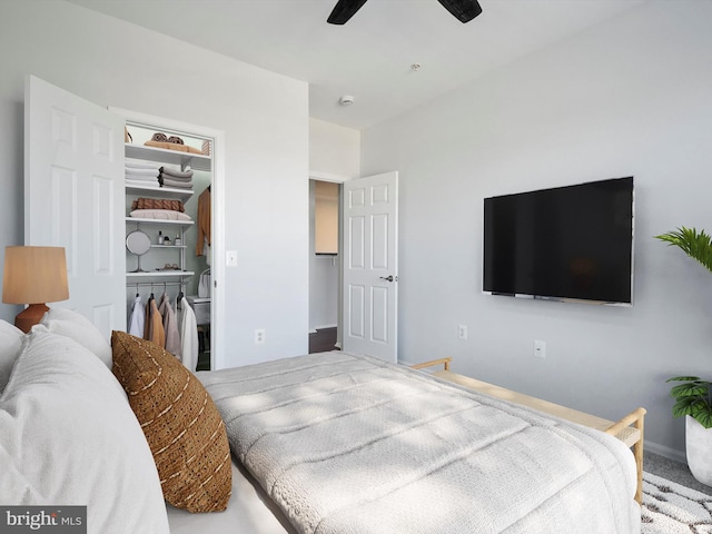 11750 Old Georgetown Unit 2524, Rockville, MD 20852 - carpeted bedroom with a spacious closet, a closet, and ceiling fan