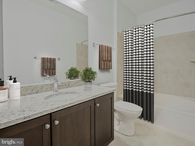 11750 Old Georgetown Unit 2524, Rockville, MD 20852 - bathroom with vanity, shower / tub combo with curtain, and tile patterned floors