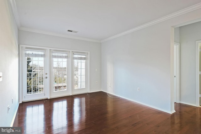 11750 Old Georgetown Unit 2524, Rockville, MD 20852 - spare room featuring crown molding and wood finished floors