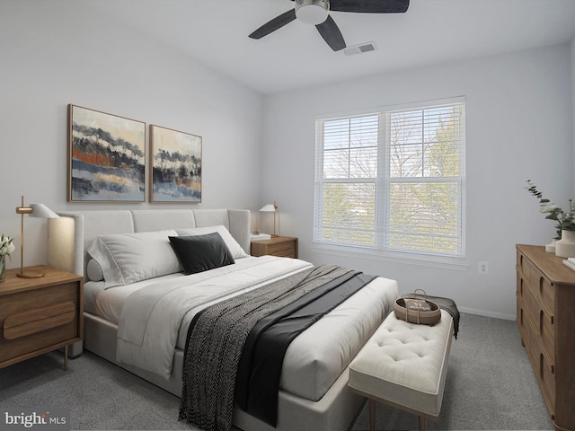 11750 Old Georgetown Unit 2524, Rockville, MD 20852 - bedroom with carpet, multiple windows, and ceiling fan