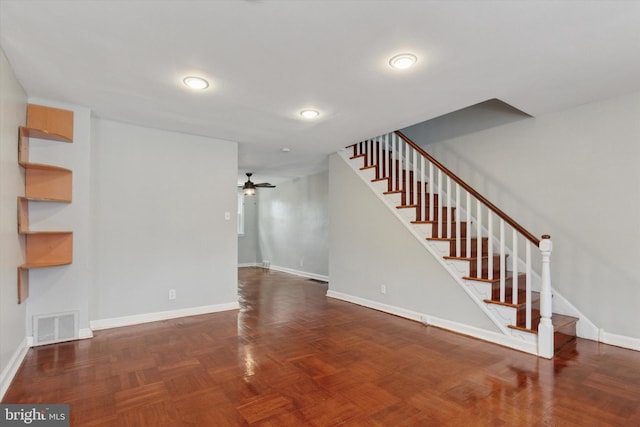 1319 E Vernon Rd, Philadelphia, PA 19150 - stairs featuring baseboards and a ceiling fan