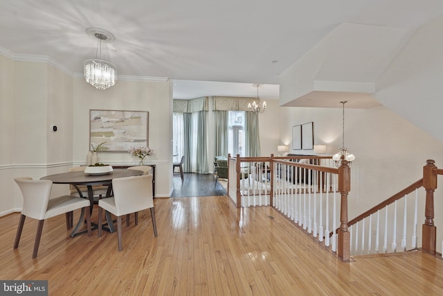 440 Clayton Ln, Alexandria, VA 22304 - dining room with a chandelier and wood finished floors