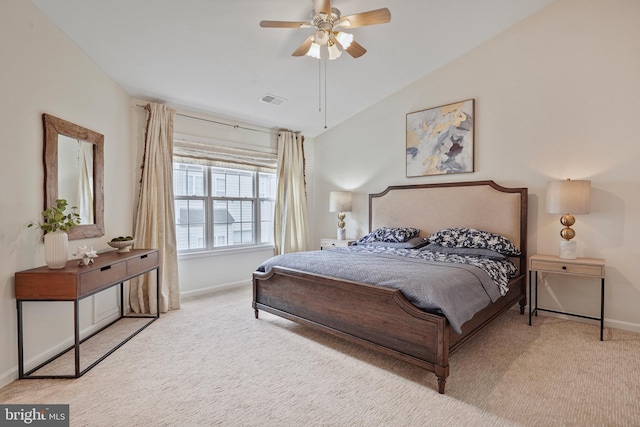 440 Clayton Ln, Alexandria, VA 22304 - bedroom featuring carpet floors, lofted ceiling, and a ceiling fan