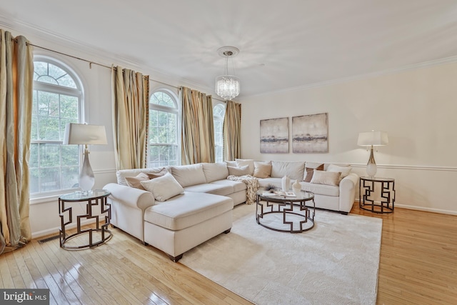 440 Clayton Ln, Alexandria, VA 22304 - living room with hardwood / wood-style flooring and ornamental molding
