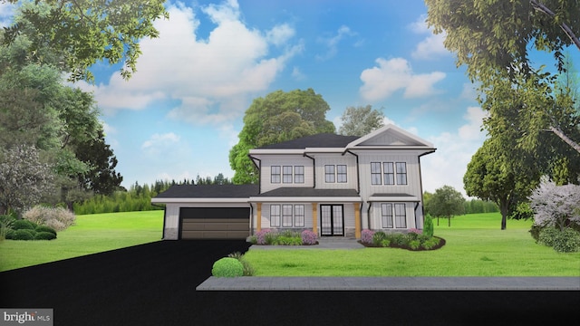LOT5 Richards Ferry Rd, Richardsville, VA 22736 - view of front facade with an attached garage, a front lawn, driveway, and stone siding