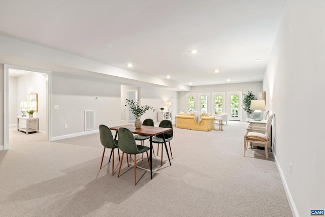 312 Avondale Ln, Crozet, VA 22932 - dining space featuring light colored carpet and recessed lighting
