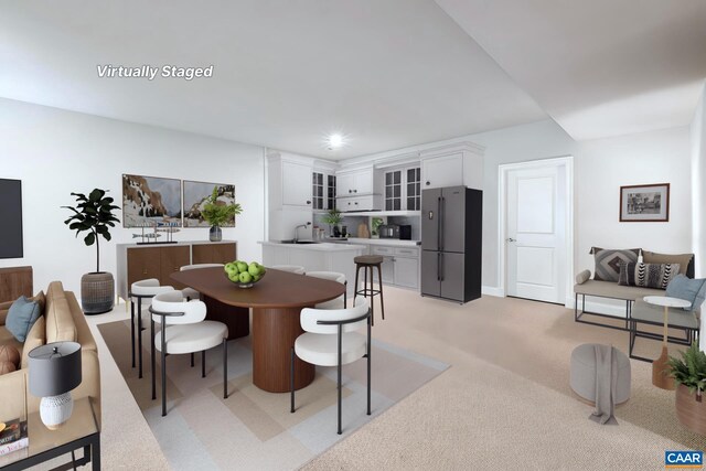 312 Avondale Ln, Crozet, VA 22932 - dining room featuring light colored carpet and recessed lighting