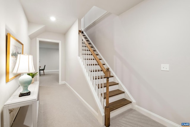 312 Avondale Ln, Crozet, VA 22932 - staircase with carpet and recessed lighting