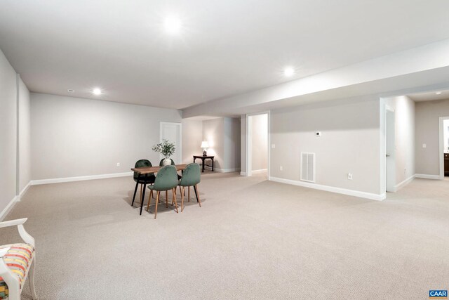 312 Avondale Ln, Crozet, VA 22932 - dining space featuring light carpet and recessed lighting