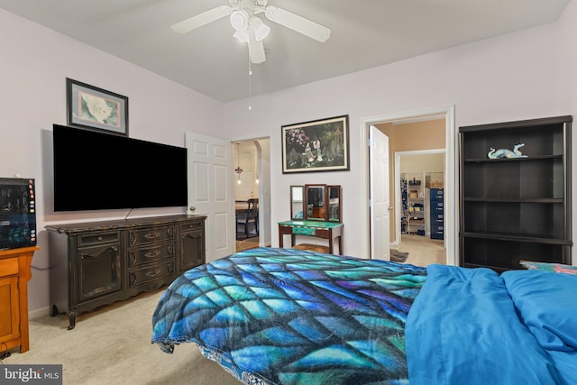 12921 Centre Park Cir Unit 102, Herndon, VA 20171 - bedroom with light colored carpet and ceiling fan