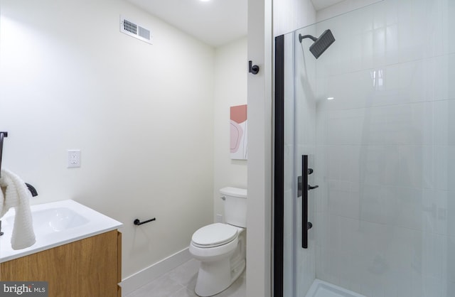 622 Mcclellan St, Philadelphia, PA 19148 - bathroom with a shower stall, vanity, and tile patterned floors