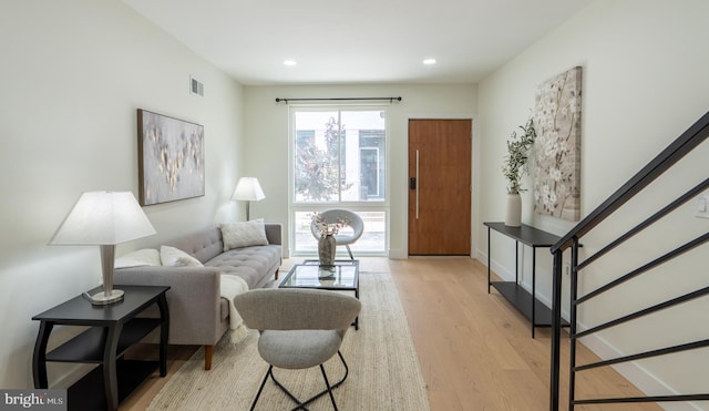 622 Mcclellan St, Philadelphia, PA 19148 - living area with light wood-style floors and recessed lighting