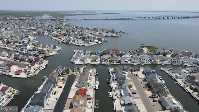 51 Ralph Ln, Manahawkin, NJ 08050 - aerial view of property and surrounding area with a large body of water and nearby suburban area