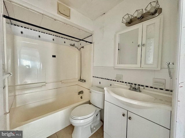 51 Ralph Ln, Manahawkin, NJ 08050 - bathroom featuring shower / washtub combination, vanity, and tile patterned floors