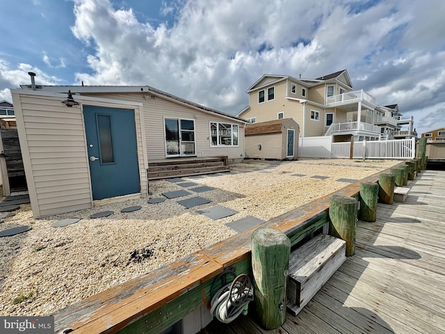 51 Ralph Ln, Manahawkin, NJ 08050 - rear view of house featuring a shed
