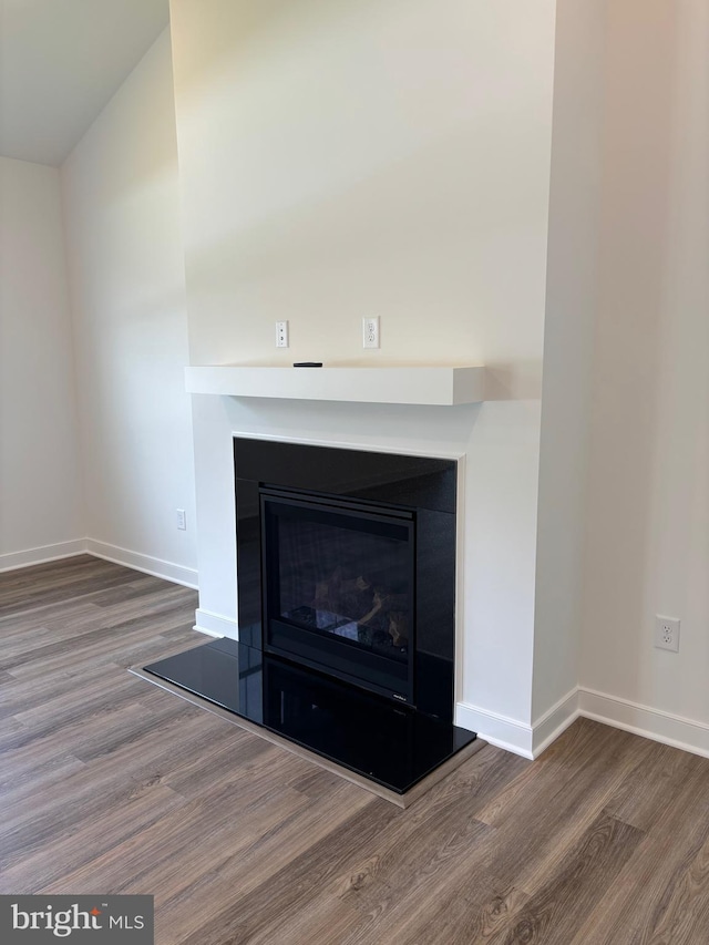 36821 W Old Gate Dr, Georgetown, DE 19947 - detailed view of wood finished floors and a fireplace with raised hearth