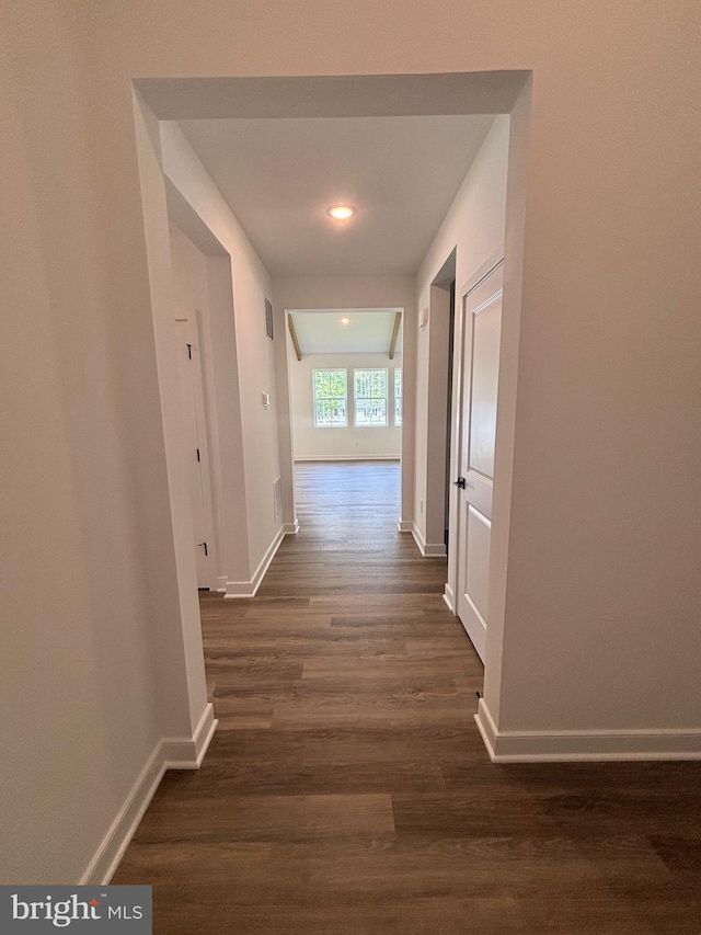 36821 W Old Gate Dr, Georgetown, DE 19947 - hall featuring dark wood-style floors and recessed lighting